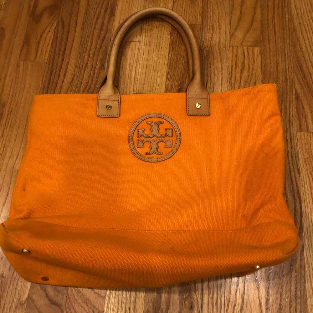 Authentic Orange Tory Burch tote